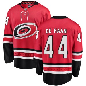 Calvin de Haan Men's Fanatics Branded Carolina Hurricanes Breakaway Red Home Jersey