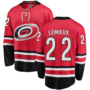 Brendan Lemieux Men's Fanatics Branded Carolina Hurricanes Breakaway Red Home Jersey
