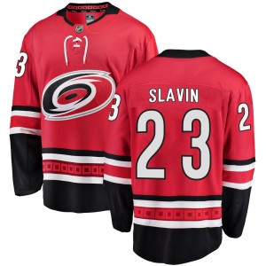 Josiah Slavin Men's Fanatics Branded Carolina Hurricanes Breakaway Red Home Jersey