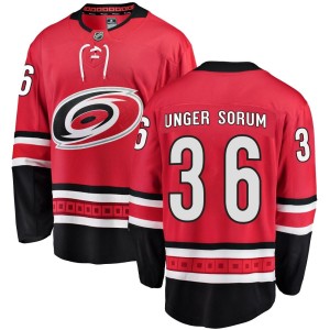 Felix Unger Sorum Men's Fanatics Branded Carolina Hurricanes Breakaway Red Home Jersey