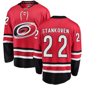 Logan Stankoven Men's Fanatics Branded Carolina Hurricanes Breakaway Red Home Jersey