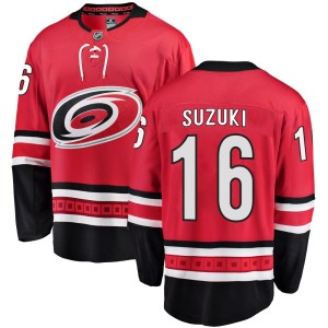 Ryan Suzuki Men's Fanatics Branded Carolina Hurricanes Breakaway Red Home Jersey