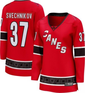 Andrei Svechnikov Women's Fanatics Branded Carolina Hurricanes Breakaway Red Special Edition 2.0 Jersey