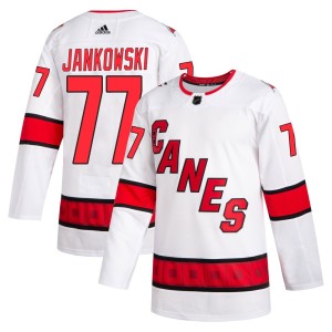 Mark Jankowski Men's Adidas Carolina Hurricanes Authentic White 2020/21 Away Jersey