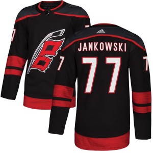 Mark Jankowski Men's Adidas Carolina Hurricanes Authentic Black Alternate Jersey