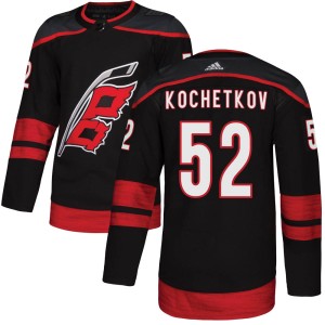Pyotr Kochetkov Men's Adidas Carolina Hurricanes Authentic Black Alternate Jersey