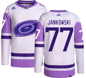 Mark Jankowski Men's Adidas Carolina Hurricanes Authentic Hockey Fights Cancer Jersey