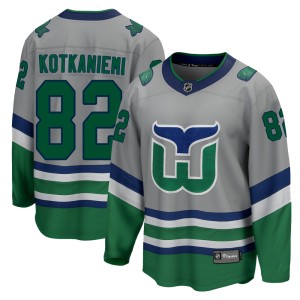 Jesperi Kotkaniemi Youth Fanatics Branded Carolina Hurricanes Breakaway Gray 2020/21 Special Edition Jersey