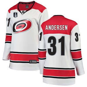 Frederik Andersen Women's Fanatics Branded Carolina Hurricanes Breakaway White Away 2026 Stanley Cup Final Jersey