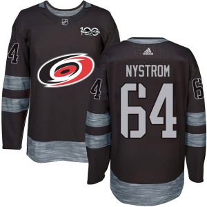 Joel Nystrom Men's Carolina Hurricanes Authentic Black 1917-2017 100th Anniversary Jersey