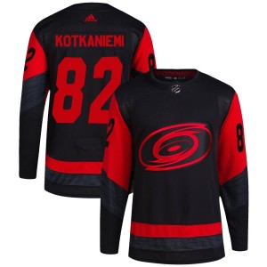 Jesperi Kotkaniemi Youth Adidas Carolina Hurricanes Authentic Black 2023 Stadium Series Jersey