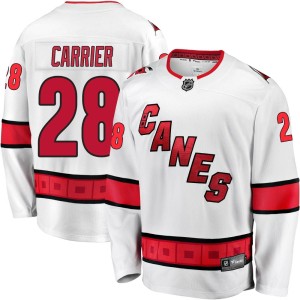 William Carrier Youth Fanatics Branded Carolina Hurricanes Premier White Breakaway Away Jersey