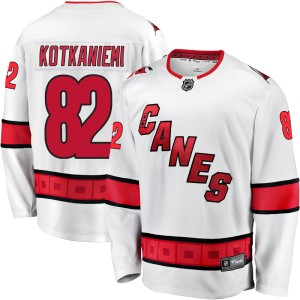 Jesperi Kotkaniemi Youth Fanatics Branded Carolina Hurricanes Premier White Breakaway Away Jersey