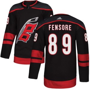 Domenick Fensore Youth Adidas Carolina Hurricanes Authentic Black Alternate Jersey