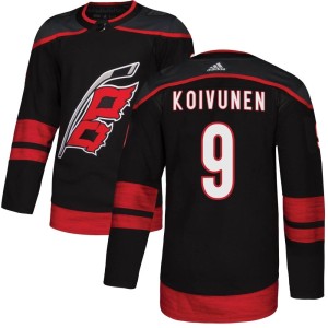 Ville Koivunen Youth Adidas Carolina Hurricanes Authentic Black Alternate Jersey
