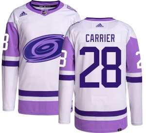 William Carrier Youth Adidas Carolina Hurricanes Authentic Hockey Fights Cancer Jersey