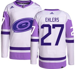 Nikolaj Ehlers Youth Adidas Carolina Hurricanes Authentic Hockey Fights Cancer Jersey