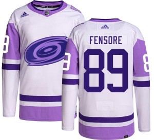 Domenick Fensore Youth Adidas Carolina Hurricanes Authentic Hockey Fights Cancer Jersey
