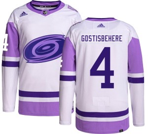 Shayne Gostisbehere Youth Adidas Carolina Hurricanes Authentic Hockey Fights Cancer Jersey