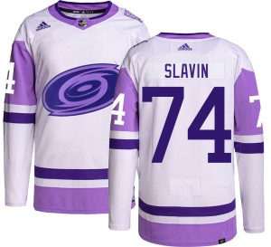 Jaccob Slavin Youth Adidas Carolina Hurricanes Authentic Hockey Fights Cancer Jersey