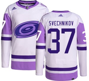 Andrei Svechnikov Youth Adidas Carolina Hurricanes Authentic Hockey Fights Cancer Jersey