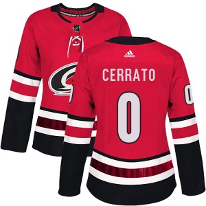 Charlie Cerrato Women's Adidas Carolina Hurricanes Authentic Red Home Jersey