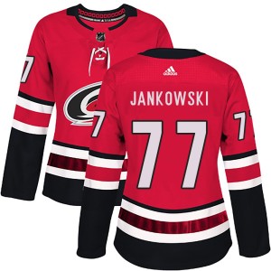Mark Jankowski Women's Adidas Carolina Hurricanes Authentic Red Home Jersey