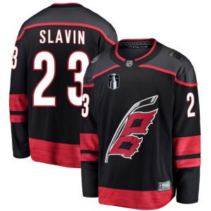 Josiah Slavin Men's Fanatics Branded Carolina Hurricanes Breakaway Black Alternate 2026 Stanley Cup Final Jersey