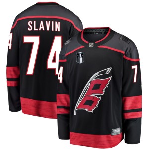 Jaccob Slavin Men's Fanatics Branded Carolina Hurricanes Breakaway Black Alternate 2026 Stanley Cup Final Jersey