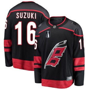 Ryan Suzuki Men's Fanatics Branded Carolina Hurricanes Breakaway Black Alternate 2026 Stanley Cup Final Jersey