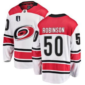 Eric Robinson Youth Fanatics Branded Carolina Hurricanes Breakaway White Away 2026 Stanley Cup Final Jersey