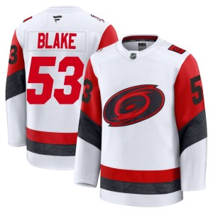 Jackson Blake Youth Fanatics Carolina Hurricanes Premium White Away 2025 Jersey