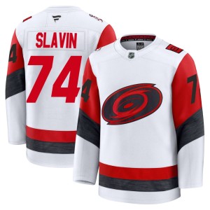 Jaccob Slavin Youth Fanatics Carolina Hurricanes Premium White Away 2025 Jersey
