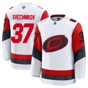 Andrei Svechnikov Youth Fanatics Carolina Hurricanes Premium White Away 2025 Jersey
