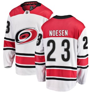 Stefan Noesen Youth Fanatics Branded Carolina Hurricanes Breakaway White Away Jersey