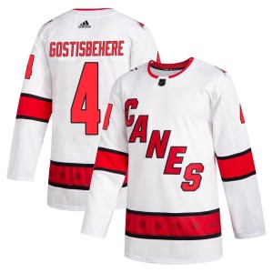 Shayne Gostisbehere Youth Adidas Carolina Hurricanes Authentic White 2020/21 Away Jersey