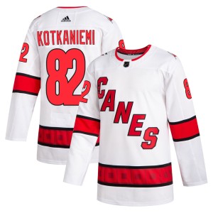 Jesperi Kotkaniemi Youth Adidas Carolina Hurricanes Authentic White 2020/21 Away Jersey
