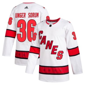 Felix Unger Sorum Youth Adidas Carolina Hurricanes Authentic White 2020/21 Away Jersey