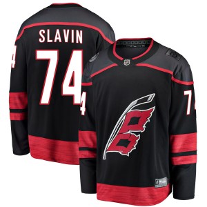 Jaccob Slavin Men's Fanatics Branded Carolina Hurricanes Breakaway Black Alternate Jersey