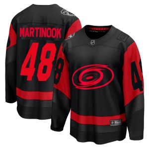 Jordan Martinook Men's Fanatics Branded Carolina Hurricanes Breakaway Black 2023 Stadium Series Jersey