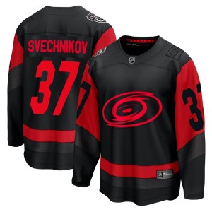 Andrei Svechnikov Men's Fanatics Branded Carolina Hurricanes Breakaway Black 2023 Stadium Series Jersey