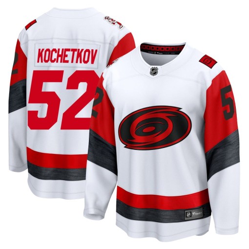 Pyotr Kochetkov Men's Fanatics Carolina Hurricanes Breakaway White Away 2025 Jersey