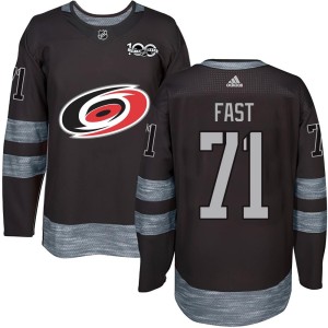 Jesper Fast Youth Carolina Hurricanes Authentic Black 1917-2017 100th Anniversary Jersey