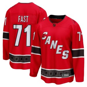 Jesper Fast Men's Fanatics Branded Carolina Hurricanes Breakaway Red Special Edition 2.0 Jersey