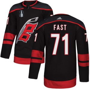 Jesper Fast Youth Adidas Carolina Hurricanes Authentic Black Alternate 2026 Stanley Cup Final Jersey