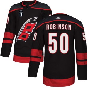 Eric Robinson Youth Adidas Carolina Hurricanes Authentic Black Alternate 2026 Stanley Cup Final Jersey