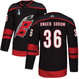Felix Unger Sorum Youth Adidas Carolina Hurricanes Authentic Black Alternate 2026 Stanley Cup Final Jersey