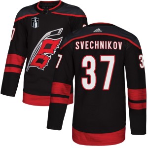 Andrei Svechnikov Youth Adidas Carolina Hurricanes Authentic Black Alternate 2026 Stanley Cup Final Jersey