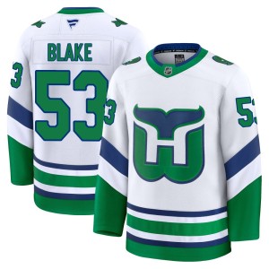 Jackson Blake Men's Fanatics Carolina Hurricanes Premium White Throwback Jersey