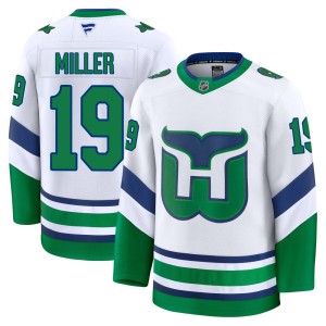 K'Andre Miller Men's Fanatics Carolina Hurricanes Premium White Throwback Jersey